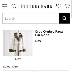 NWT PB Ombré Faux Fur Cozy Robe in XL
